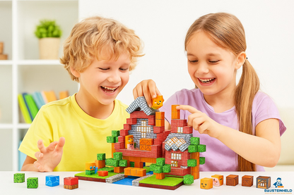 Magnetische Bausteine Set – 3D Pixel Bauspielzeug für Kinder ab 3 Jahren | Bausteinheld