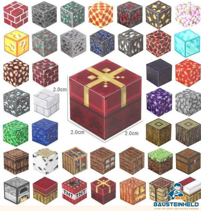 Magnetische Bausteine Set – 3D Pixel Bauspielzeug für Kinder ab 3 Jahren | Bausteinheld